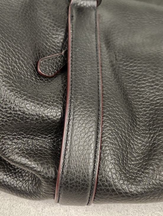 NEW Coach Boston Heritage Leather Duffel Bag Black Large Capacity w/Strap F70561 - Picture 10 of 16